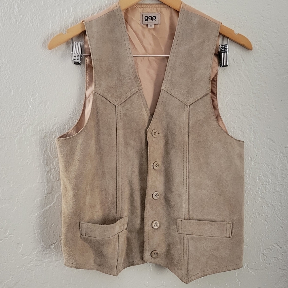 Gap Vintage Leather Vest Small